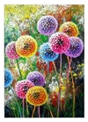 (2929) Pintura com Diamantes - Diy 5D Strass - Dandelion 1 - 40x50 cm