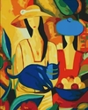 (2394) Pintura em tela numerada - Mulheres Abstratas