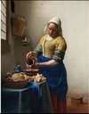 (1493) Pintura com Diamante - The Milkmaid; Vermeer - 25X30 cm - Total