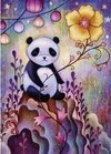 (1511) Pintura com Diamante - Panda Naps; Jeremiah Ketner - 20x30 cm - Total