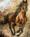 (1545) Pintura com Diamante - Cavalo 1 - 20x30 cm - Total