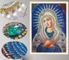 (1871) Pintura com Diamantes - Nossa Senhora 3 - 30x40 cm - Pedras Especiais