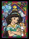 (2946) Pintura com Diamantes - Diy 5D Strass - Princesa Jasmine em Mosaico - 30x40 cm