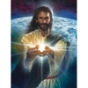 (2142) Pintura com Diamantes - Jesus - 30x40 cm