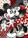 (2814) Pintura com Diamantes - Diy 5D Strass - Mickey e Minnie 4 - 20x30 cm