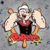 (2338) Pintura com Diamantes - Popeye - 25x25 cm