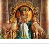 (1308) Pintura com Diamante - Egípcia - 25x20 cm - Total