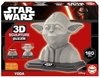 (994) Sculpture Star Wars, Yoda 3D - 160 peças