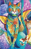 (2694) Pintura Com Diamantes - Diy 5D Strass - Feline Fiesta - 15x25 cm