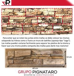 Murete Piedra Bariloche Revestimiento En Mallas De 60x14