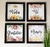 Conjunto 4 Quadros Decorativos Palavras Motivacionais Com Vidro