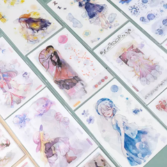 Set de 6 planchas de Sitckers washi Magical Girls Series "A" - comprar online