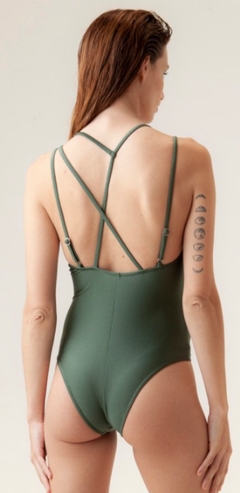 TRAJE DE BAÑO SANTORINI VERDE MILITAR - comprar online