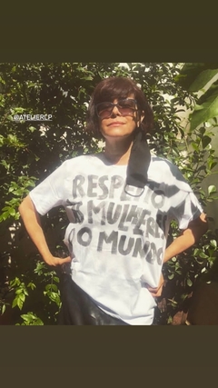 camiseta respeito às mulheres do mundo
