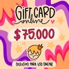 GIFT CARD ONLINE $75.000