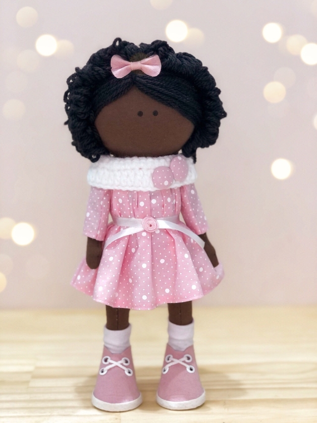 Boneca de pano negra 30 cm