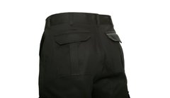 Imagen de PANTALON OMBU CARGO C/REFUERZO Y BOLSILLO PORTA CELULAR NEGRO GRAFA 100% ALGODON