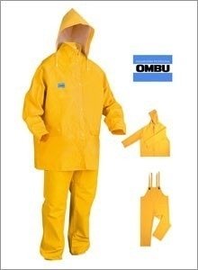 TRAJE DE LLUVIA OMBU AMARILLO CON JARDINERO Y CAPA