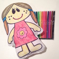 Almofadinha Boneca para Colorir - loja online