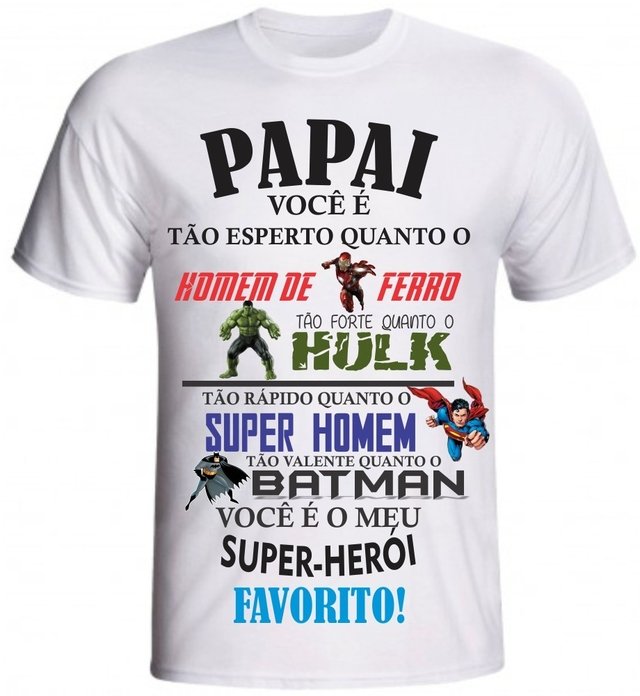 Camiseta Pai Super Herói - Clube da Camiseta