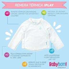 REMERA BLANCA CON CUELLO EASY ON+ PROTECCIÓN FILTRO UPF 50+ IPLAY - comprar online