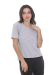 REMERA MANGA CORTA MILLY GRIS MELANGE