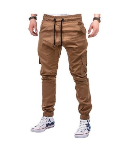 Pantalones Cargo Hombre Gabardina Bolsillos Jogger Jogging