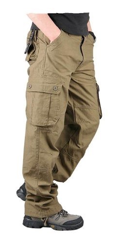  Pantalones cargo para hombre ajustados con bolsillos