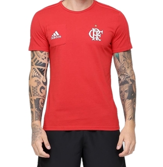 Camisa Flamengo Adidas Tee Viagem 2017 Vermelha AZ9827