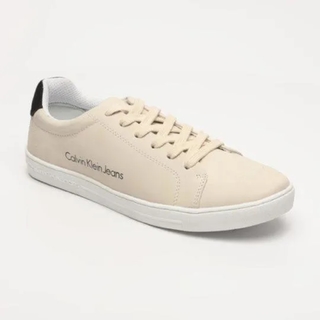 Sapatênis couro calvin klein recortes preto discount
