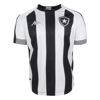 Camisa Kappa Botafogo Oficial I Masculina Plus Size - Preto+Branco EKBO21209