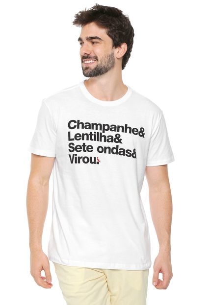Camiseta Reserva Estampada Ano Novo Virou - Branca - 0040853-014