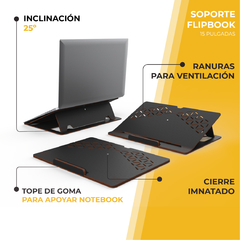 FlipBook 15" - Soporte Notebook Diseño Portátil y Plegable - tienda online