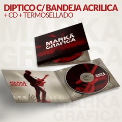 Díptico c/ Bandeja Acrílica + Cd + Termosellado