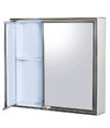 Armário para Banheiro Duas Portas de Sobrepor com Espelho Cris-Branco da Cris Metal