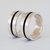 Set alianzas de boda 8 mm en plata 925 y madera de ébano setisla