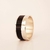 Anillo 10mm de plata 925 y madera de ebano flejes laterales 1 y 4 mm-entorno