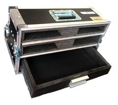 Case rack para 4 bases microfone e gaveta - comprar online