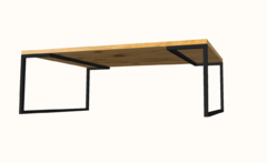 Mesa de centro pinus 100 x 80 x 40cm estilo industrial - comprar online