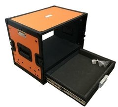 Flight Case Rack 6u + Gaveta Laranja Black