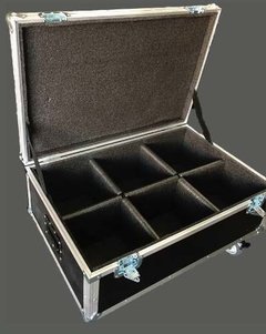 Road Case Para 6 Mini Moving 7x12w Com Rodas