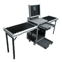 Case rack 12u + 2 gavetas com tampa para monitor