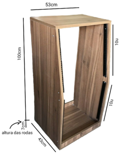 Rack 20u Para Estúdio Padrão Madeirado - Universalcases