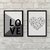 Kit de 2 Quadros Love Amor - comprar online