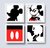 quadros mickey mouse minimalista