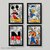 quadros mickey, pateta, pato donald e pluto