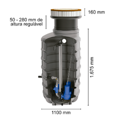 Elevatória de esgoto SANIFOS 2100 - 220V ou 380V , vazão até 40 m3/h - SANIFOS