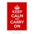 Poster Keep Calm and Carry On - Red - QueroPosters.com