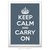 Poster Keep Calm and Carry On - Charcoal - comprar online