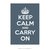 Poster Keep Calm and Carry On - Charcoal - QueroPosters.com
